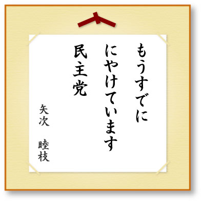 もうすでににやけています民主党