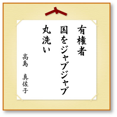 有権者国をジャブジャブ丸洗い