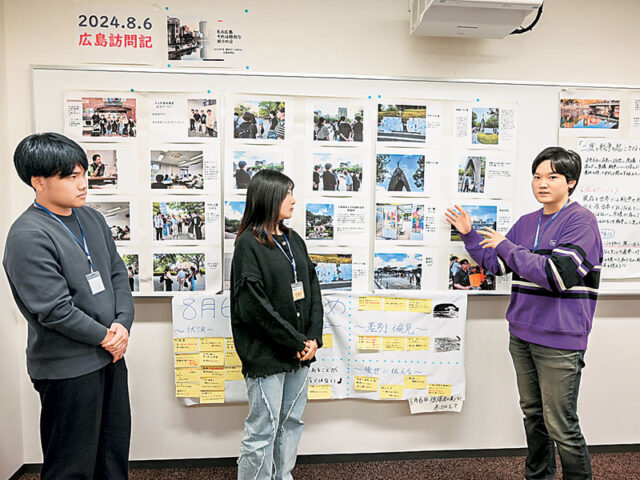 核の惨禍繰り返さない決意　佛教大学で５年ぶりの原爆展／学生が被爆地訪れた記録も展示